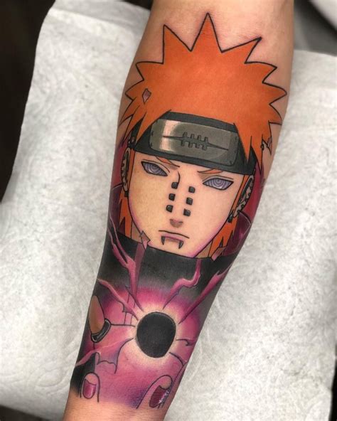 Stunning Naruto Half Sleeve Tattoo Designs. . Pain naruto tattoo